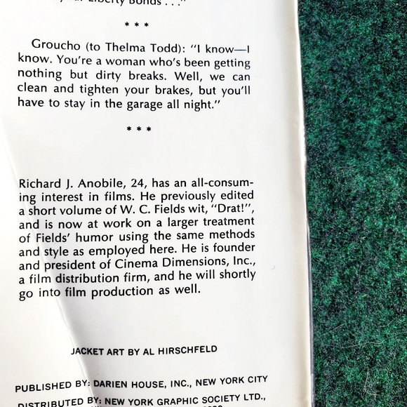 Why a Duck? about Marx Brothers Movies by Richard Anobile 1971 Hardcover Book - Picture 13 of 16